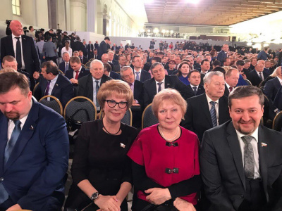Ольга Левченко заслушала послание Президента Федеральному Собранию России