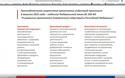 Развитие креативных индустрий: Общественная палата Хакасии приняла участие в федеральном экспертном обсуждении