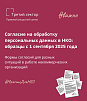 Формы согласий на обработку персональных данных в НКО с 1 сентября 2025 года
